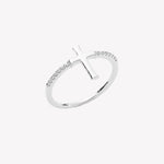 Rizen Luminous Cross Pave Ring | Sterling Silver - Juli's Wearable Art