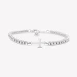 Rizen Luminous Cross Tennis Bracelet | Sterling Silver - Juli's Wearable Art
