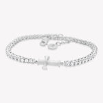 Rizen Luminous Cross Tennis Bracelet | Sterling Silver - Juli's Wearable Art