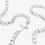 Rizen Luminous Cross Tennis Necklace | Sterling Silver - Juli's Wearable Art