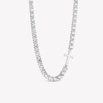 Rizen Luminous Cross Tennis Necklace | Sterling Silver - Juli's Wearable Art