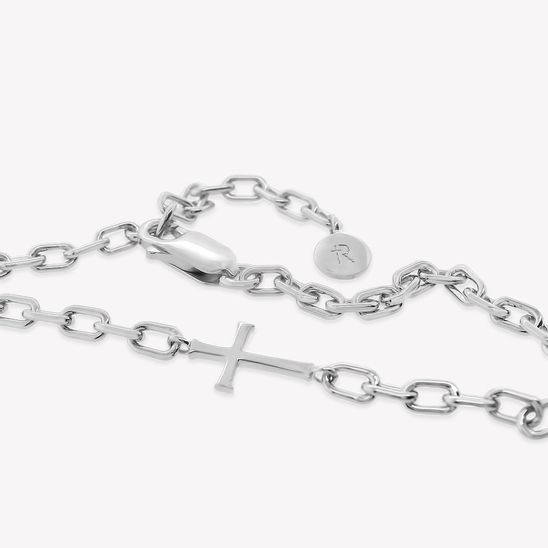 Rizen Mini Chain Breaker Cross Bracelet | Sterling Silver - Juli's Wearable Art