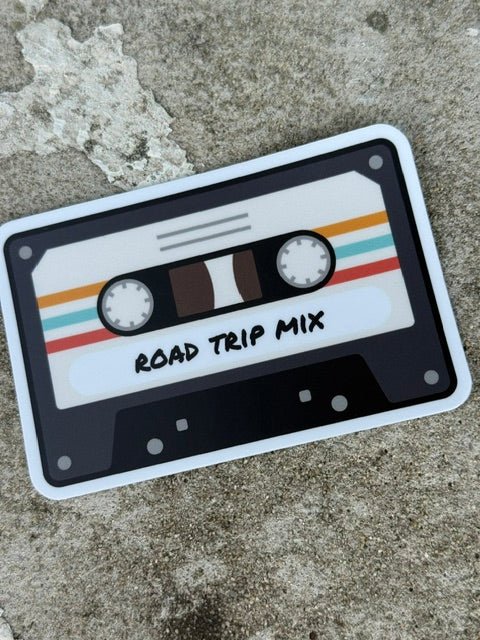 Road Trip Mix Cassette Sticker