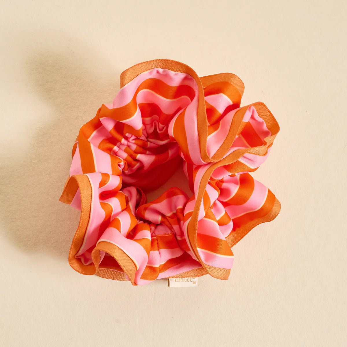 Ruffle Up Scrunchie | Sicily Stripes Pink - Juli's Wearable Art