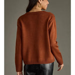 Rust Knit “Bourbon Weather” Sweater - Juli's Wearable Art