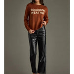 Rust Knit “Bourbon Weather” Sweater - Juli's Wearable Art