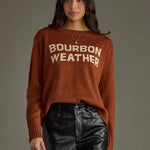 Rust Knit “Bourbon Weather” Sweater - Juli's Wearable Art
