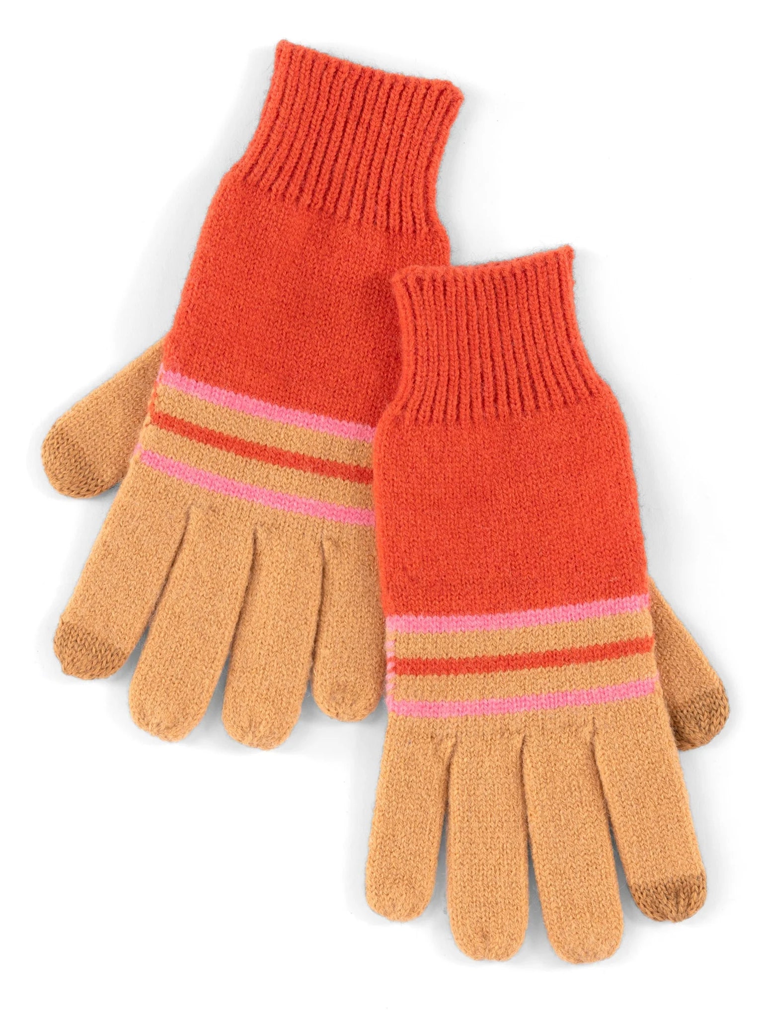 Rory Pink & Orange Touchscreen Gloves