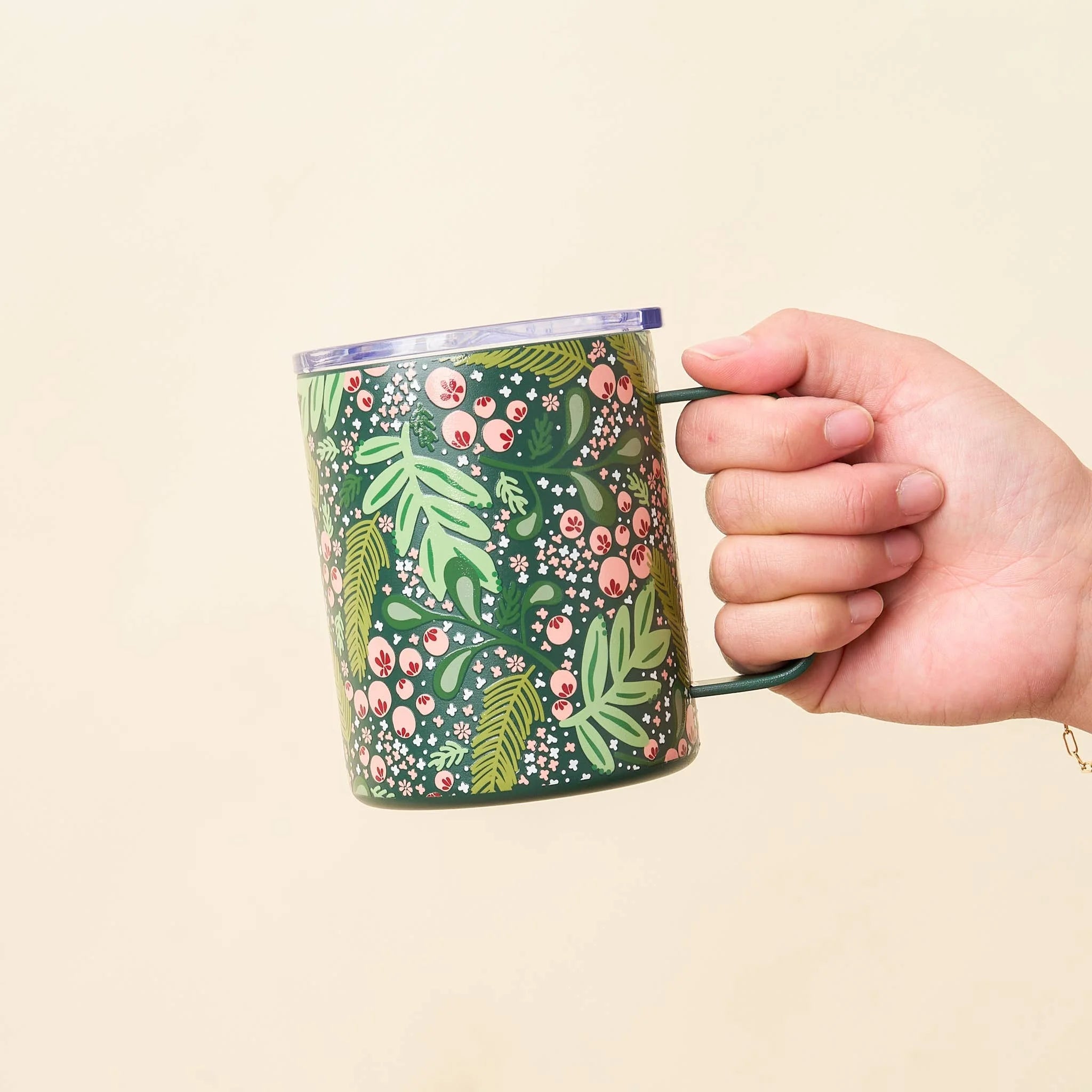 The Darling Effect Jolly Sprig Green Insulated Mug