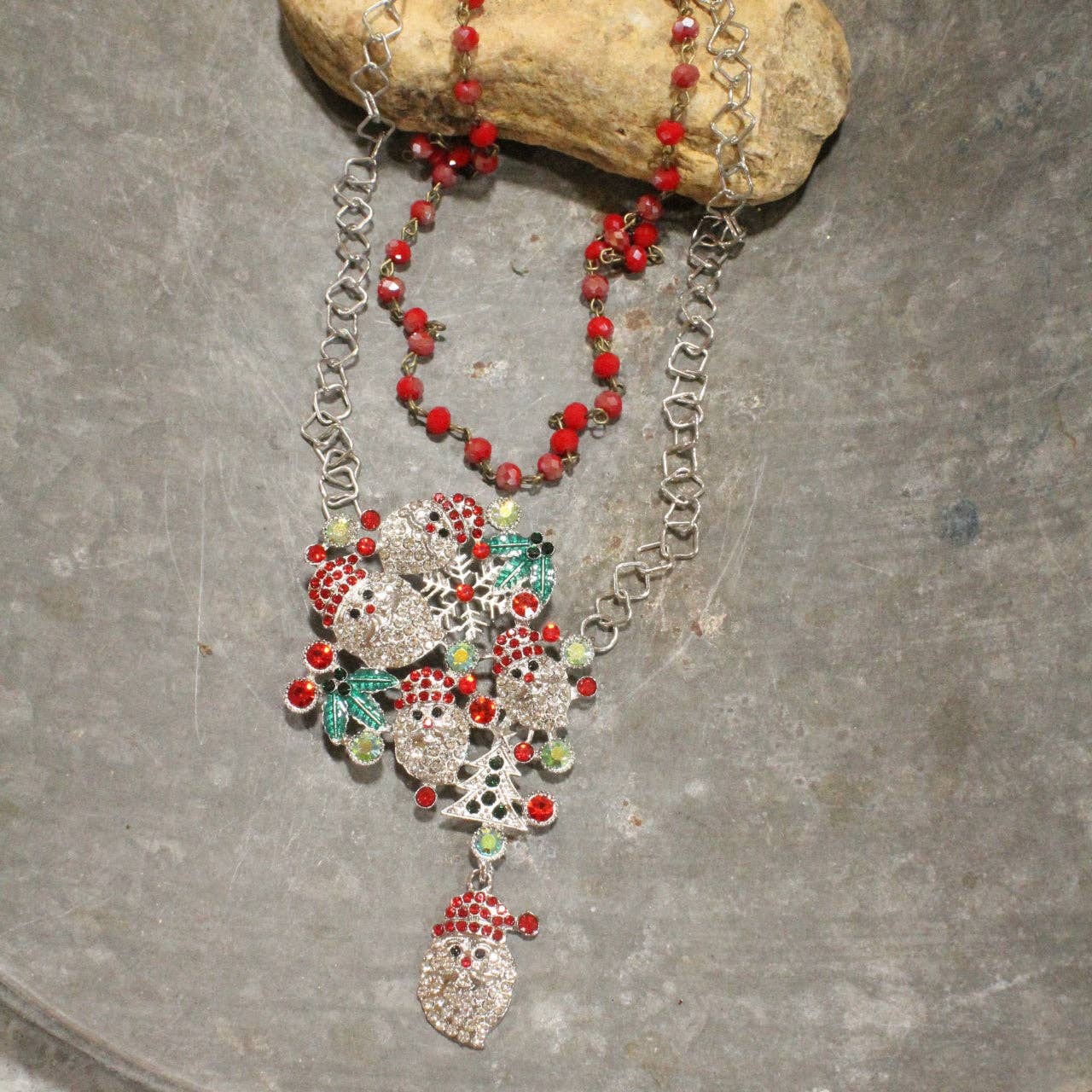 Santa Claus Is Coming To Town Layered Necklace - Juli's Wearable Art