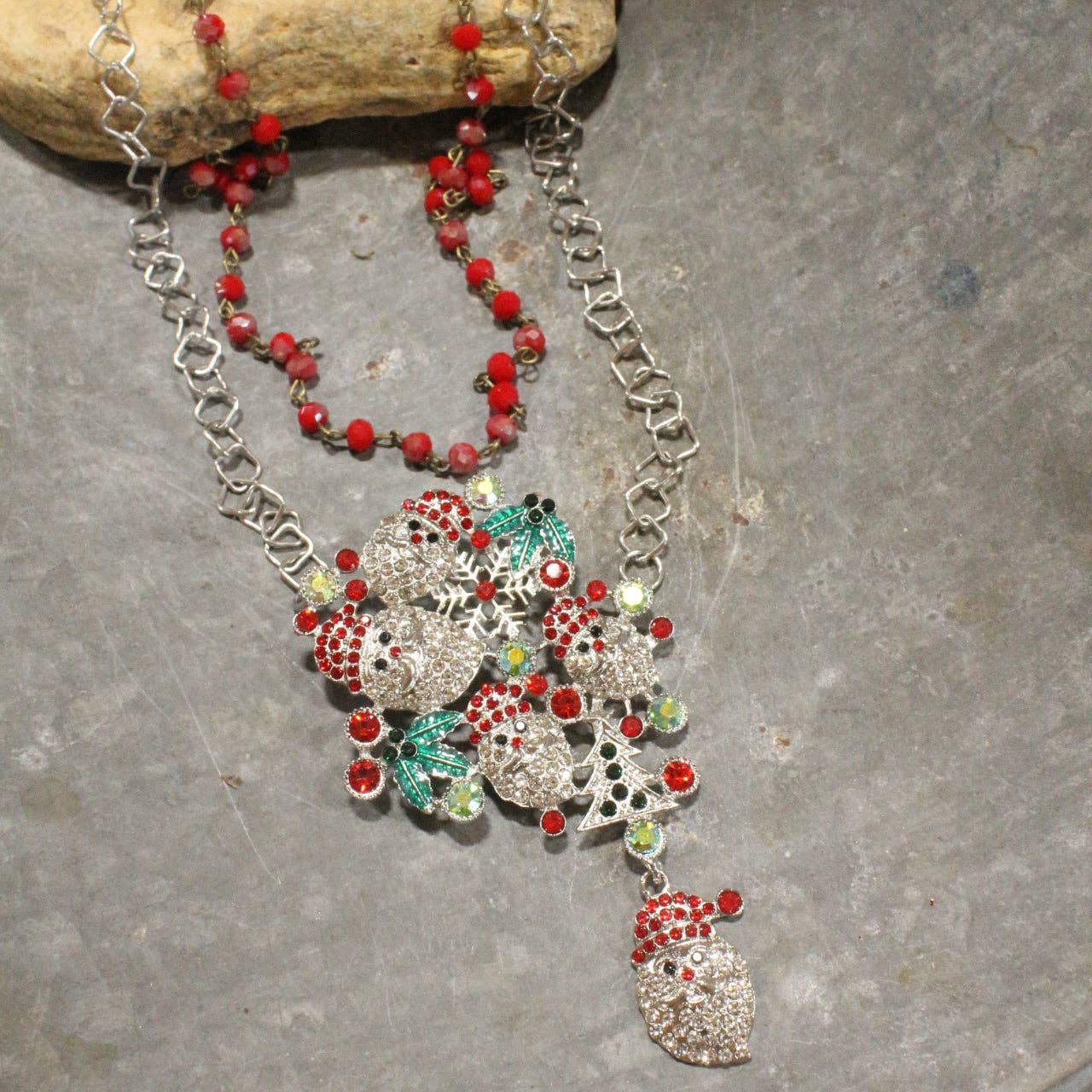 Santa Claus Is Coming To Town Layered Necklace - Juli's Wearable Art