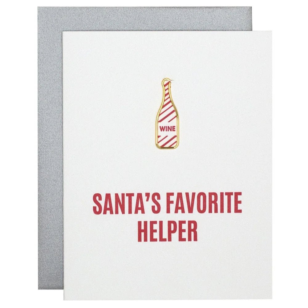 Santa's Favorite Helper | Letterpress Paper Clip Card