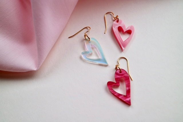 Sassy Heart Earrings - Juli's Wearable Art