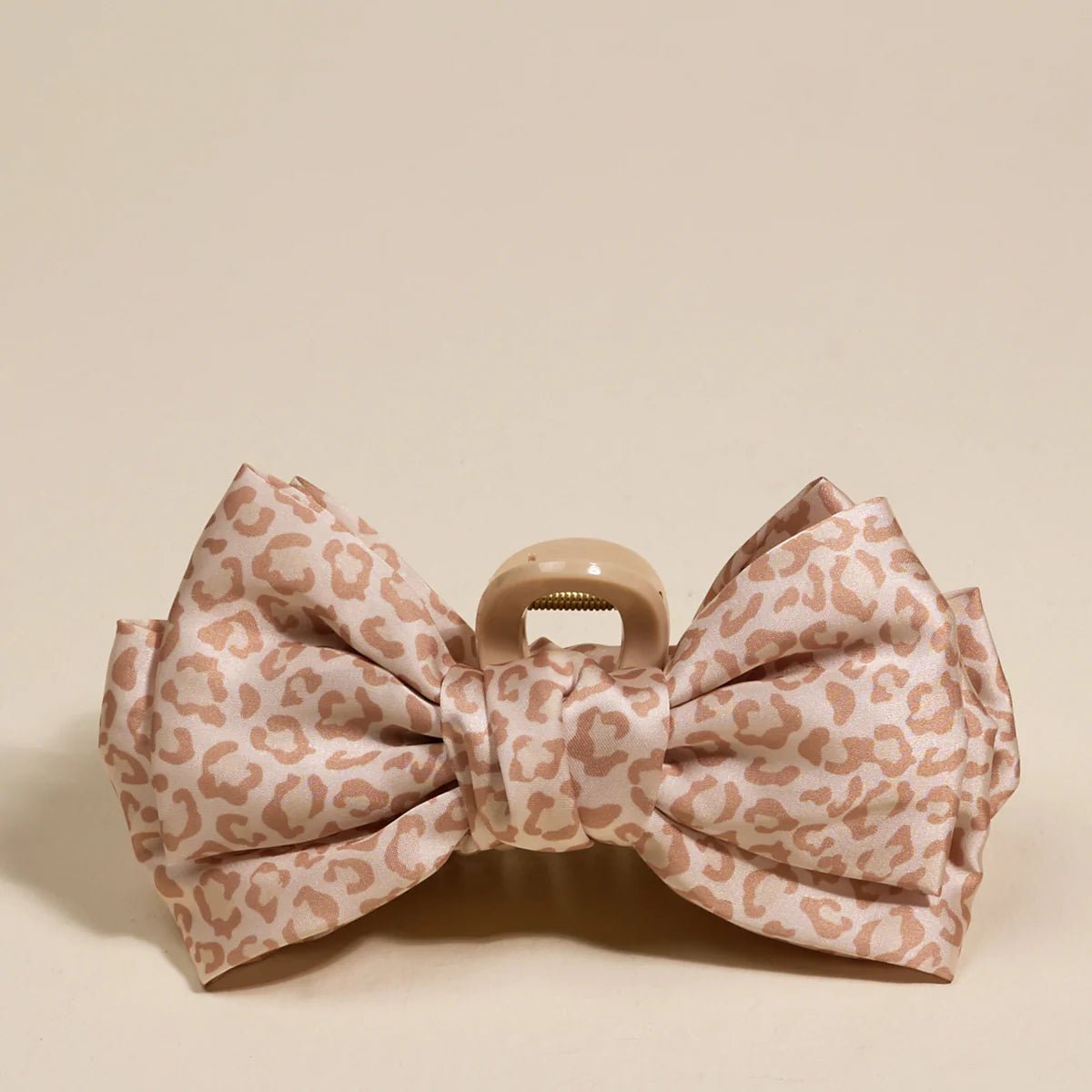 Satin Bow Claw Clip | Cheetah