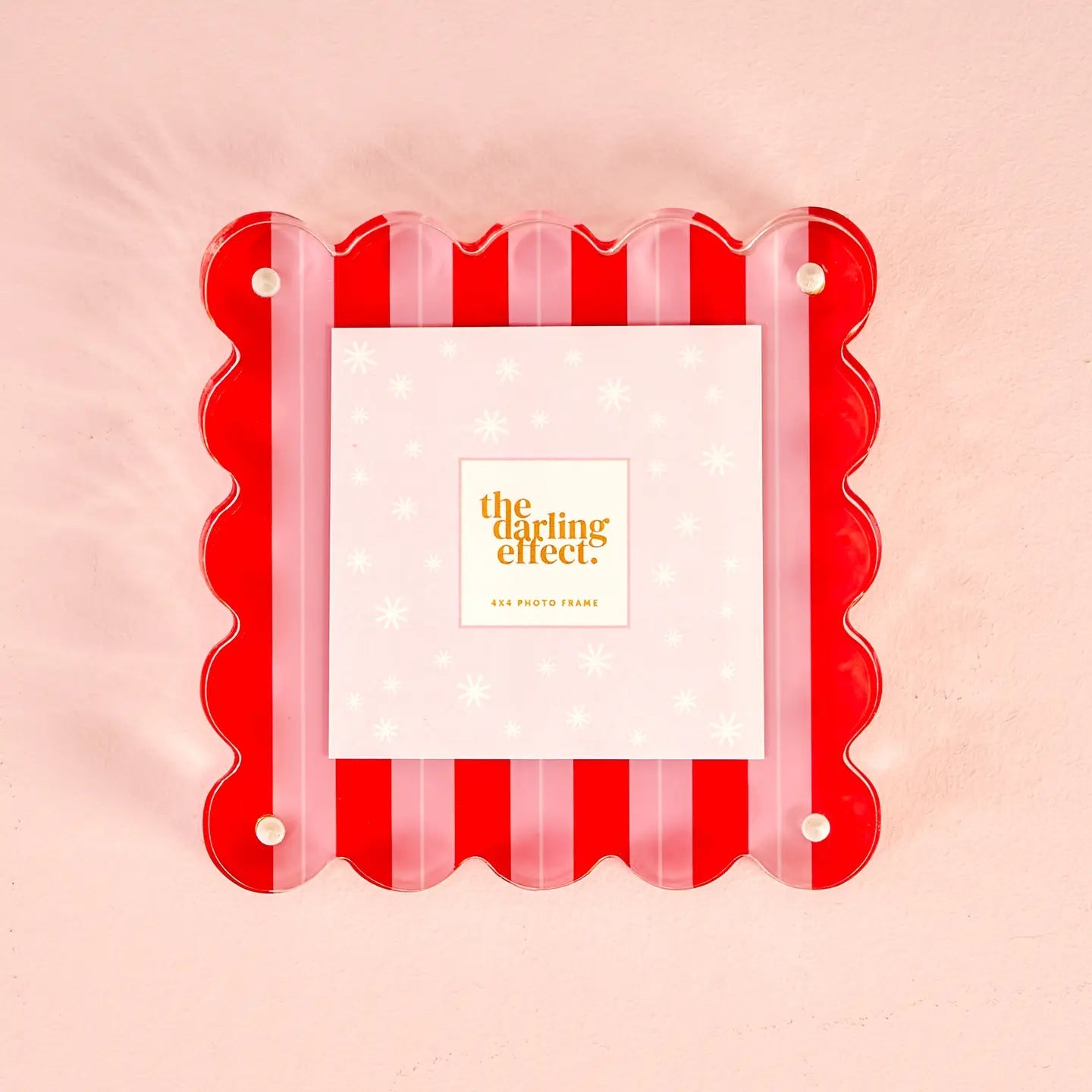 Scalloped Acrylic Frames - Peppermint Stripes - Juli's Wearable Art