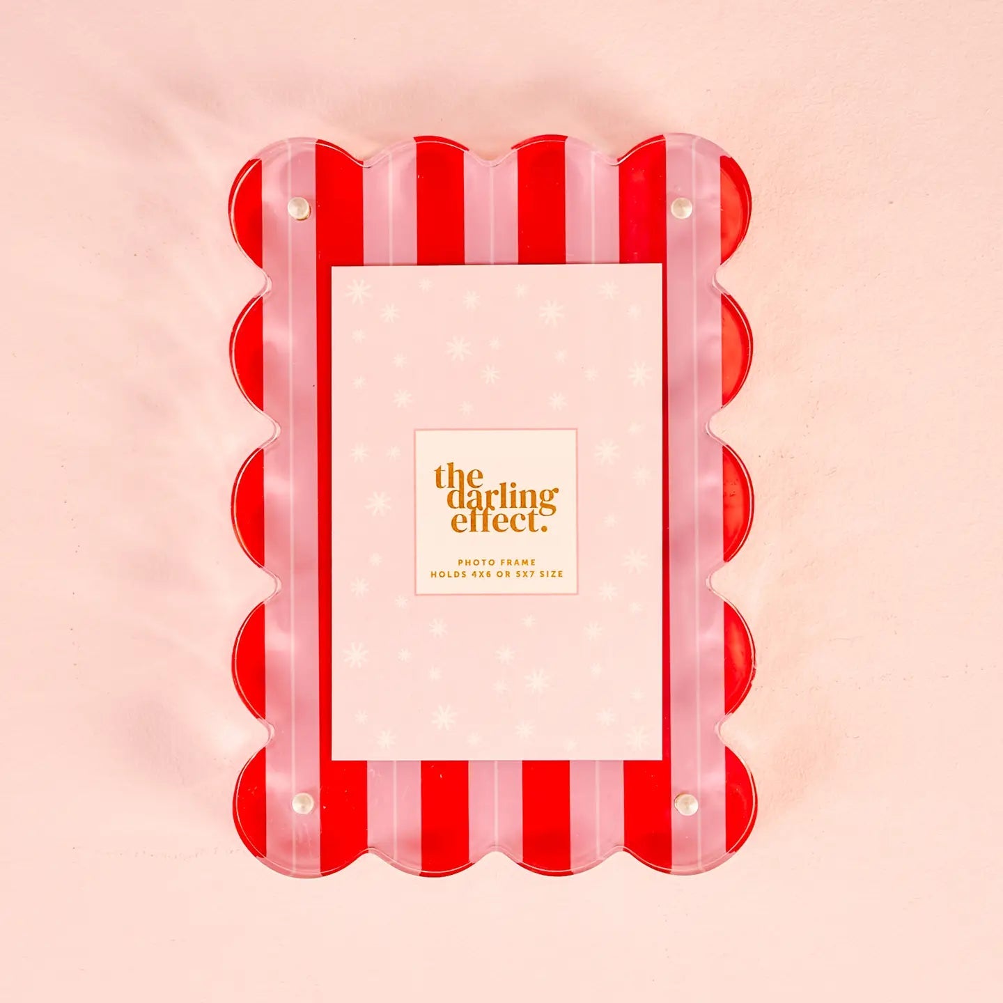 Scalloped Acrylic Frames - Peppermint Stripes - Juli's Wearable Art