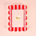 Scalloped Acrylic Frames - Peppermint Stripes - Juli's Wearable Art