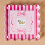 Scalloped Acrylic Frames - Sweetheart Stripes - Juli's Wearable Art