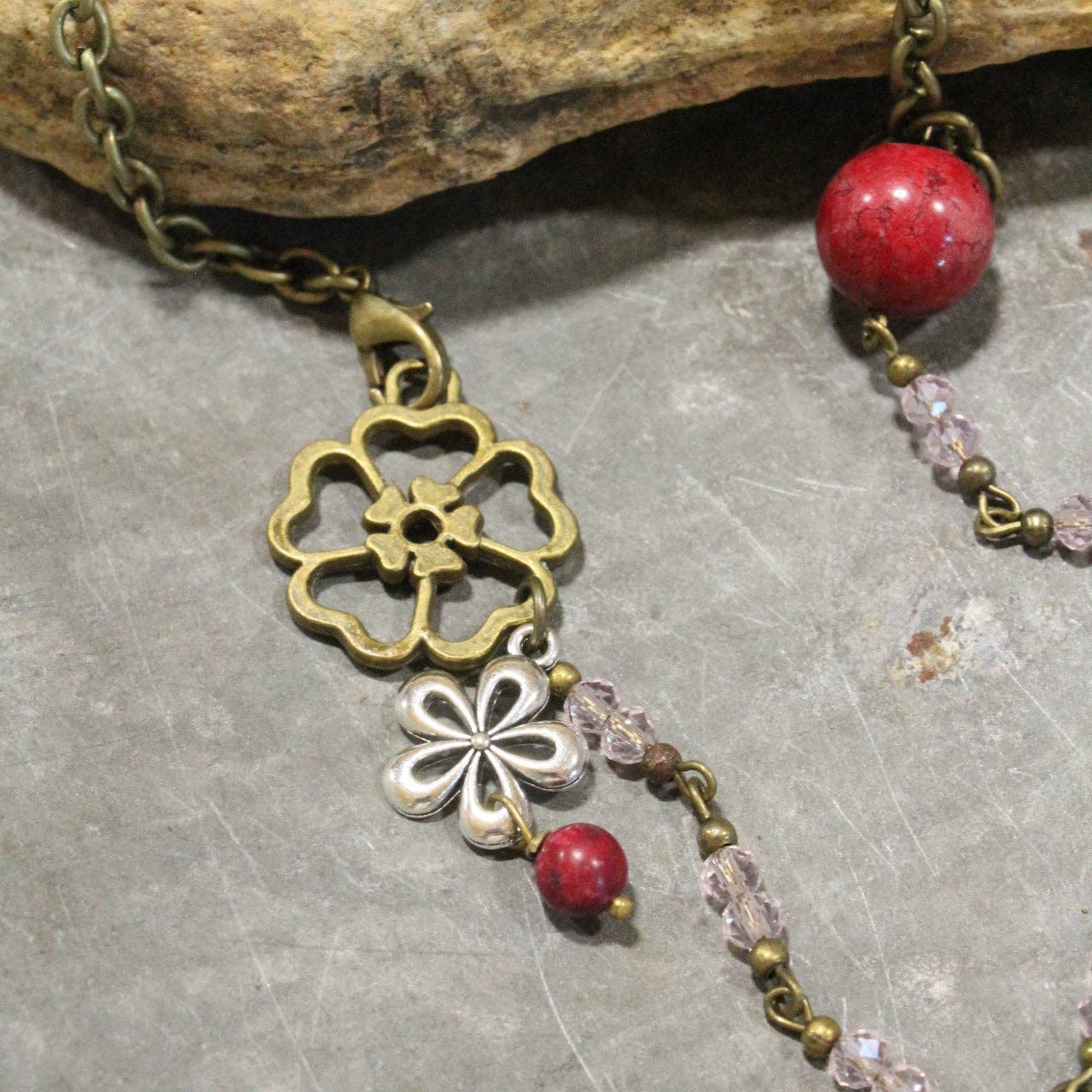 Scents Of Summer Hummingbird Pink Necklace - Juli's Wearable Art