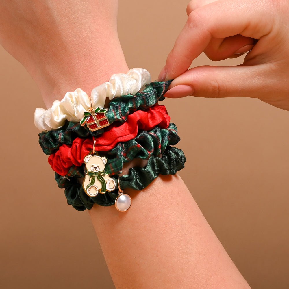 Scrunchie Charm Set | Evergreen Plaid - Juli's Wearable Art