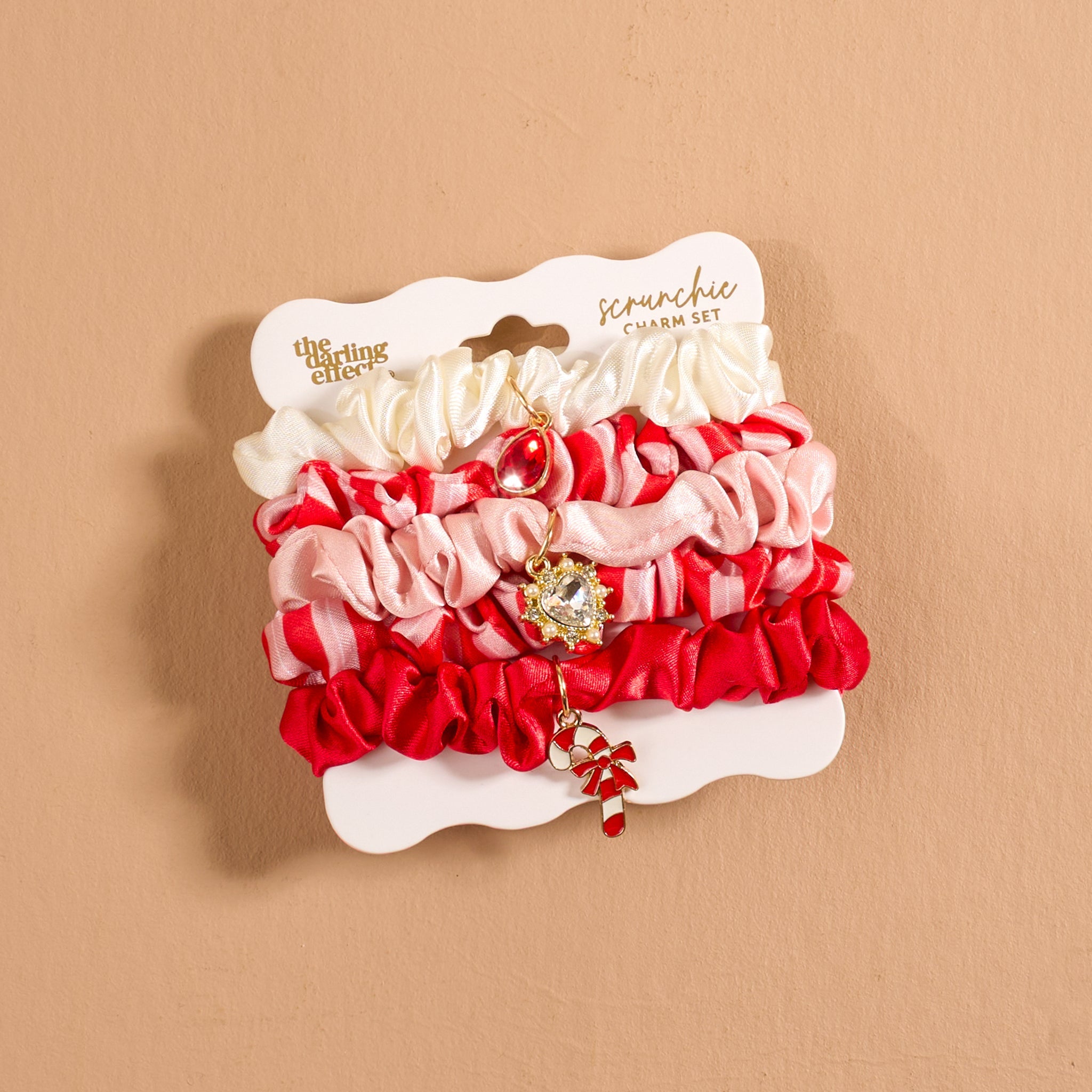 Scrunchie Charm Set | Peppermint Stripes