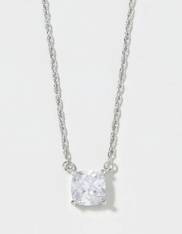 Sea La Vie Shine Brilliant Necklace | Cushion Cut | Silver