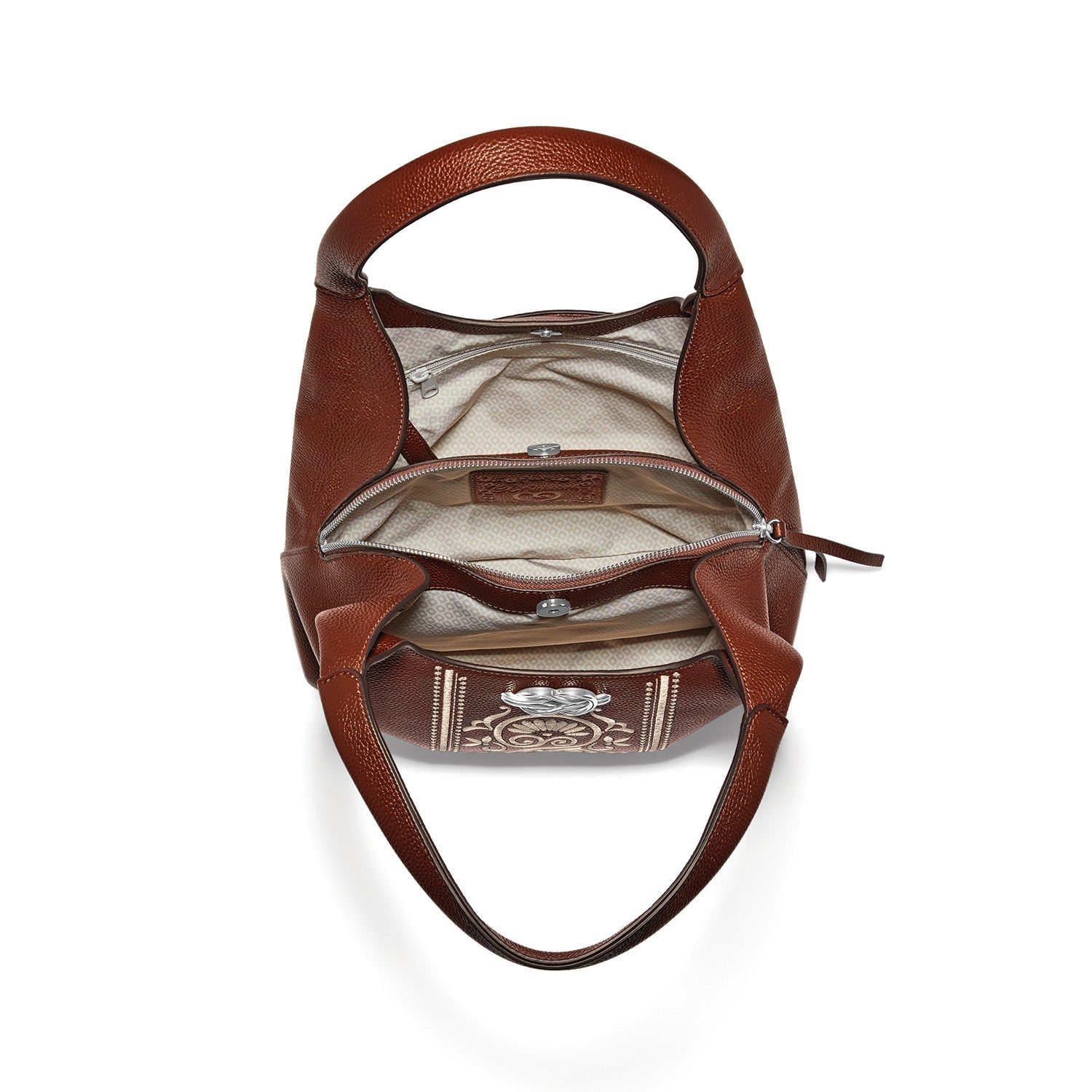 Selene Embroidered Shoulder Bag | Bourbon - Juli's Wearable Art