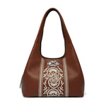Selene Embroidered Shoulder Bag | Bourbon - Juli's Wearable Art