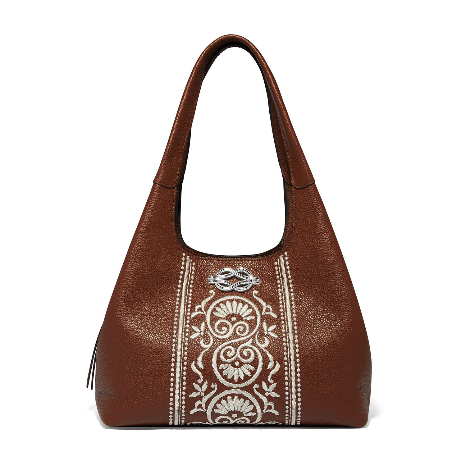 Selene Embroidered Shoulder Bag | Bourbon
