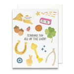 Sending You All of The Luck Greeting Card | Good Luck Card - Juli's Wearable Art