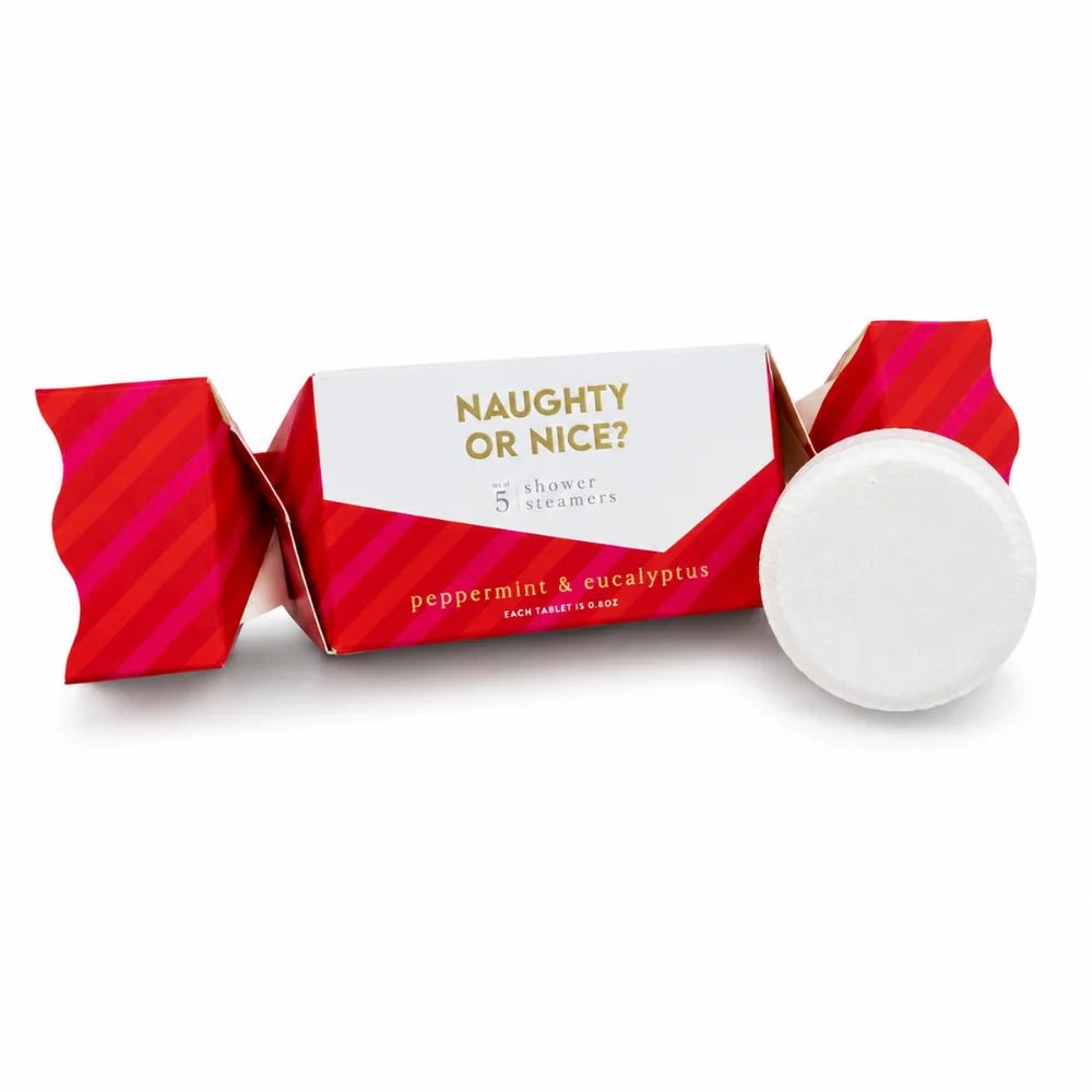 Set of 5 Shower Steamer Poppers | Peppermint Eucalyptus | Naughty or Nice? - Juli's Wearable Art