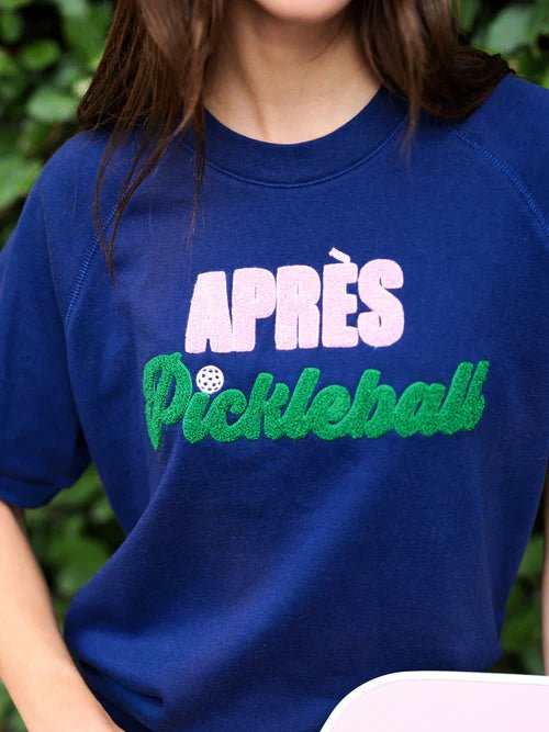Shiraleah"Après Pickleball" Lightweight Short Sleeve Sweatshirt - Juli's Wearable Art