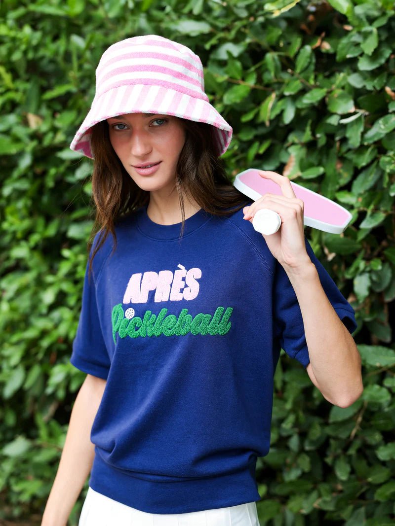 Shiraleah"Après Pickleball" Lightweight Short Sleeve Sweatshirt - Juli's Wearable Art