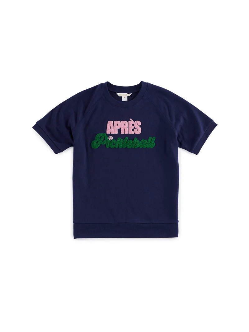 Shiraleah"Après Pickleball" Lightweight Short Sleeve Sweatshirt - Juli's Wearable Art