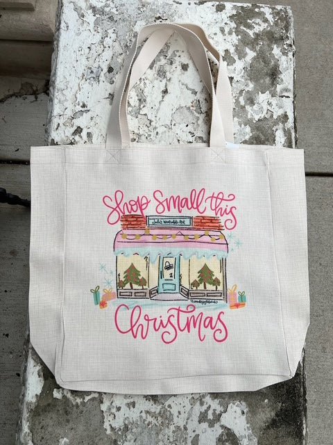 “Shop Small This Christmas” Tote – Juli’s Wearable Art - Juli's Wearable Art