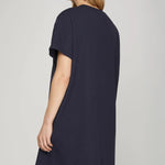 Short Sleeve Knit Dress with Americana Bow & Pockets - Juli's Wearable Art
