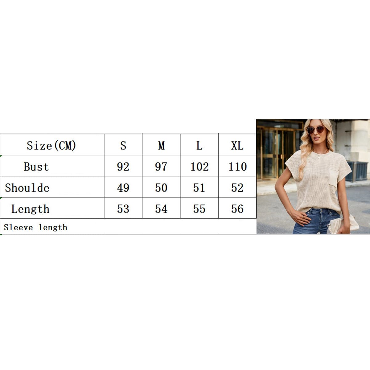 Short - Sleeved Turtleneck Loose Shoulder Sweater with Front Pocket –Green - Juli's Wearable Art