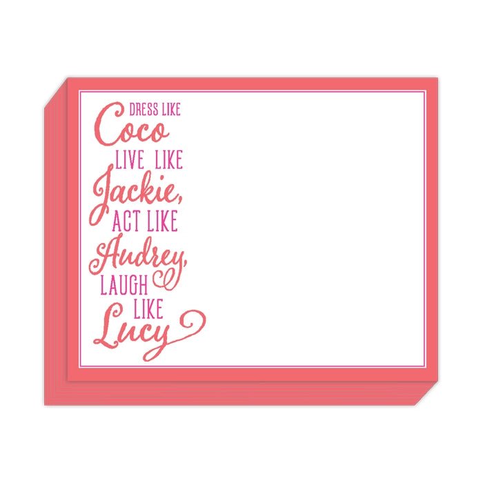 Short Stack Pad | “Dress Like Coco, Live Like Jackie” - Juli's Wearable Art