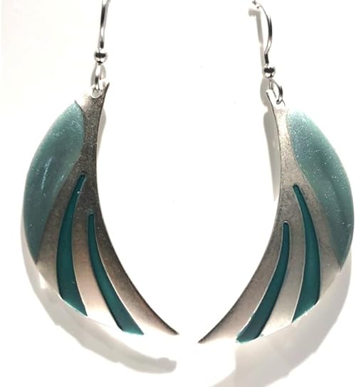 Silver Forest Contemporary Earrings - Juli's Wearable Art