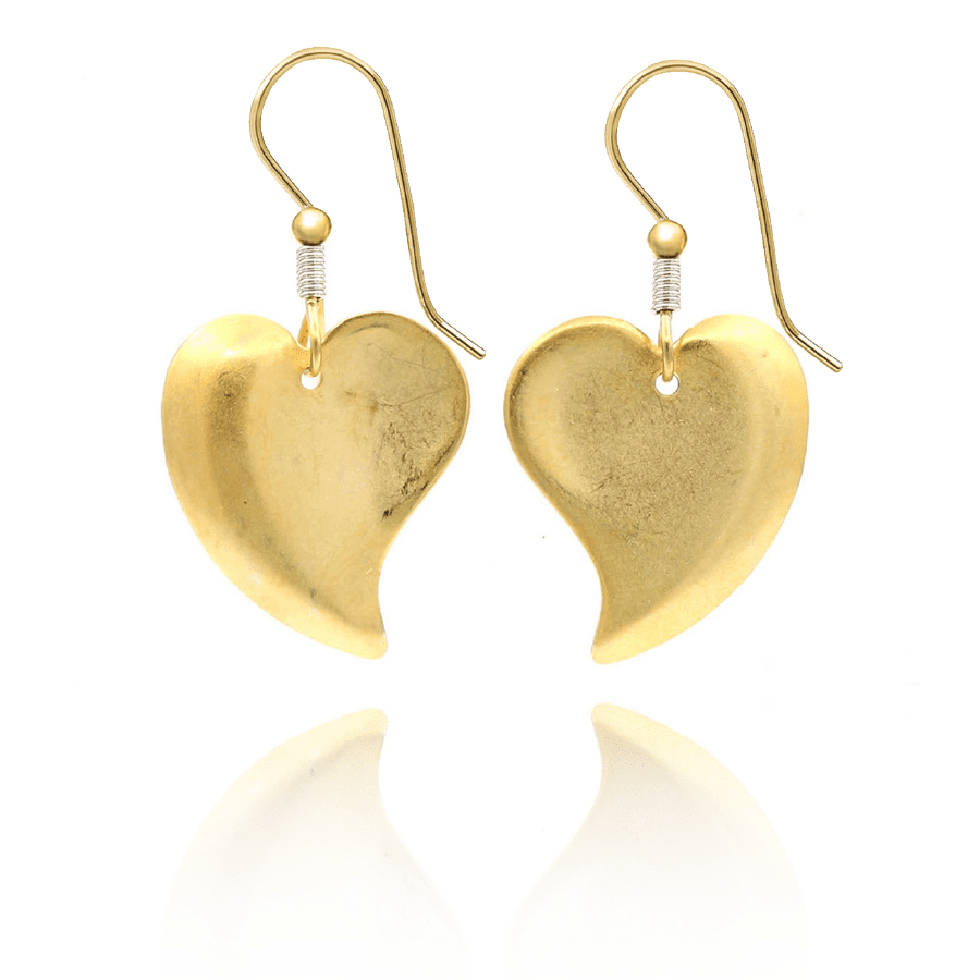 Silver Forest Contemporary Heart Earrings - Juli's Wearable Art