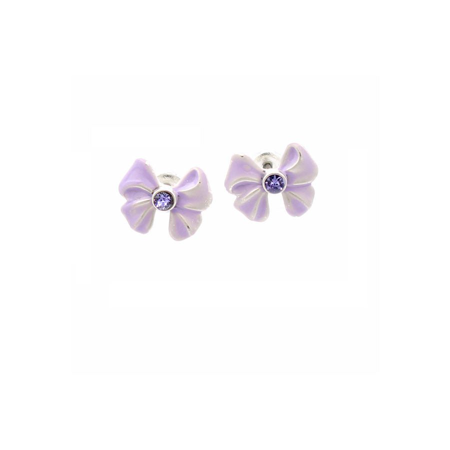 Silver Forest Dainty Silver Bow Stud Earrings - Juli's Wearable Art