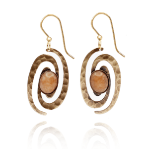 Silver Forest Hammered Coil Earrings