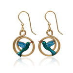Silver Forest Hummingbird Earrings - Juli's Wearable Art