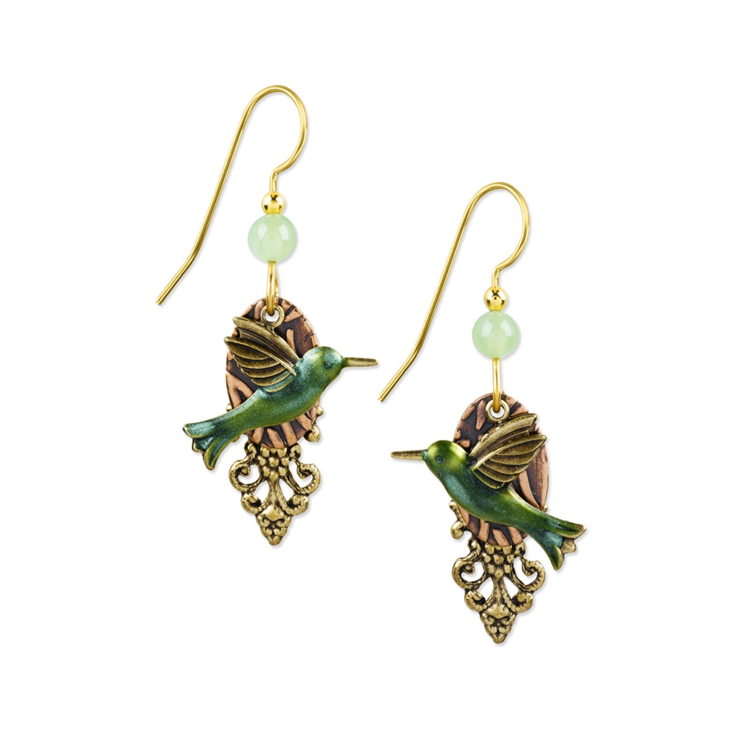 Silver Forest Hummingbird Earrings - Juli's Wearable Art
