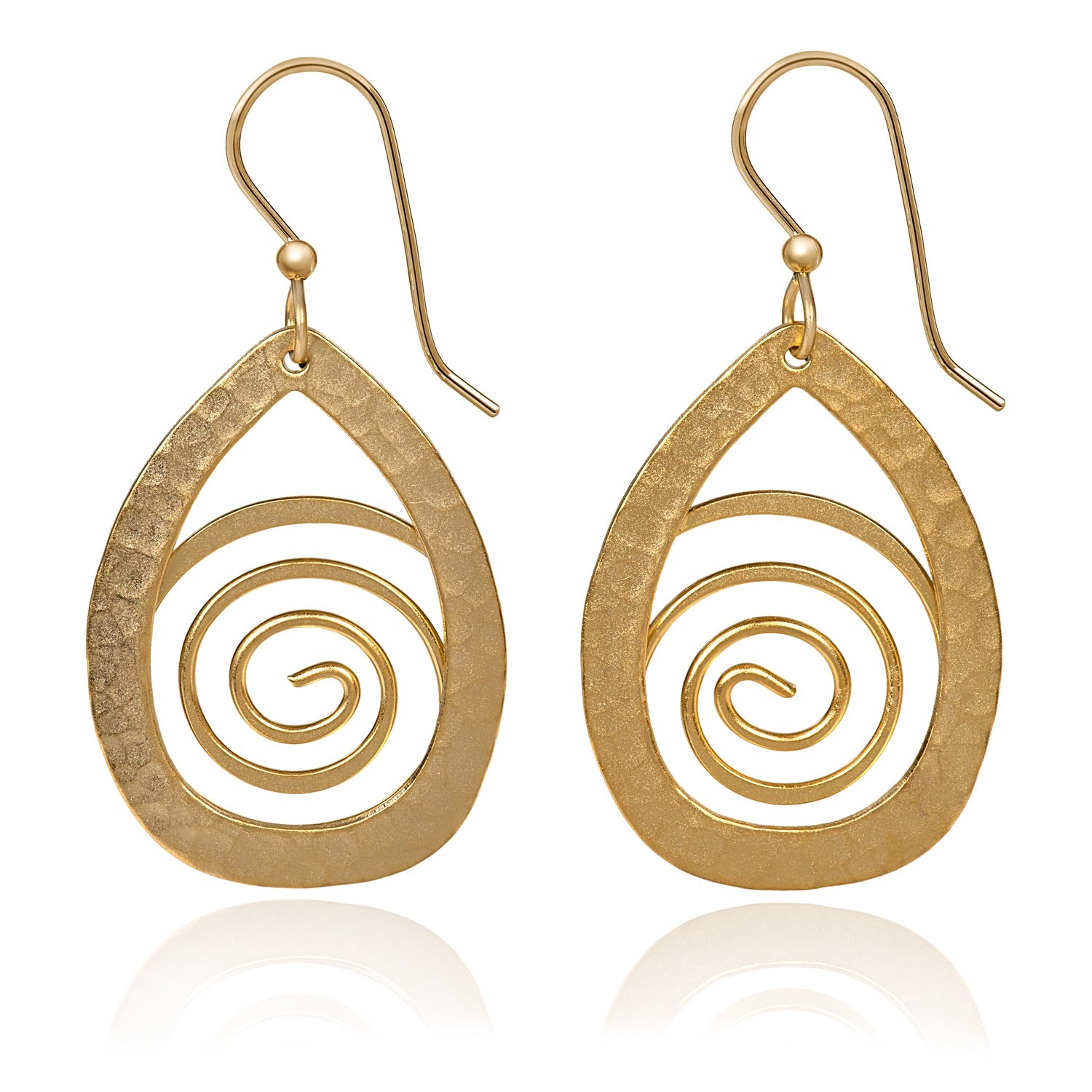 Silver Forest Large Hammered Abstract Earrings - Juli's Wearable Art