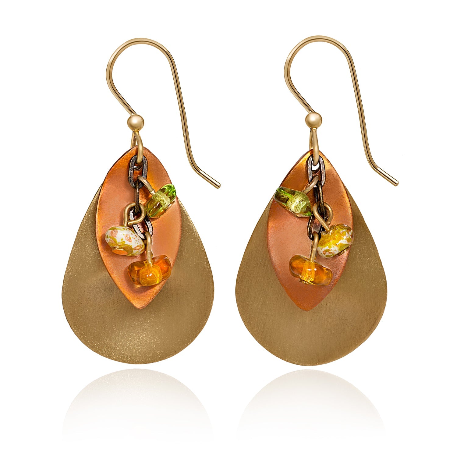 Silver Forest Layered Shape Earrings - Juli's Wearable Art