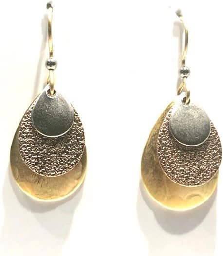 Silver Forest Layered Teardrop Earrings