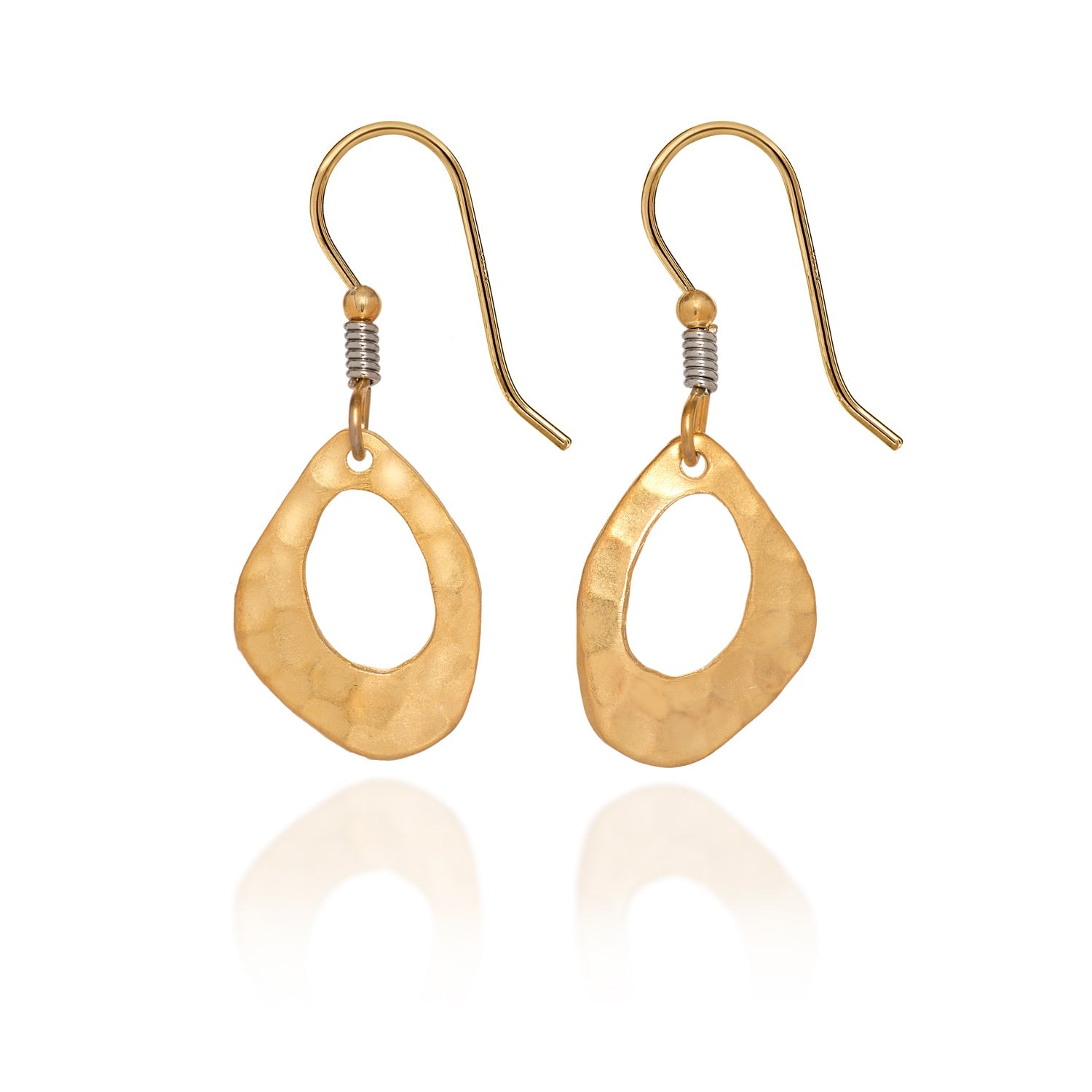 Silver Forest Open Organic Shaped Earring | Gold