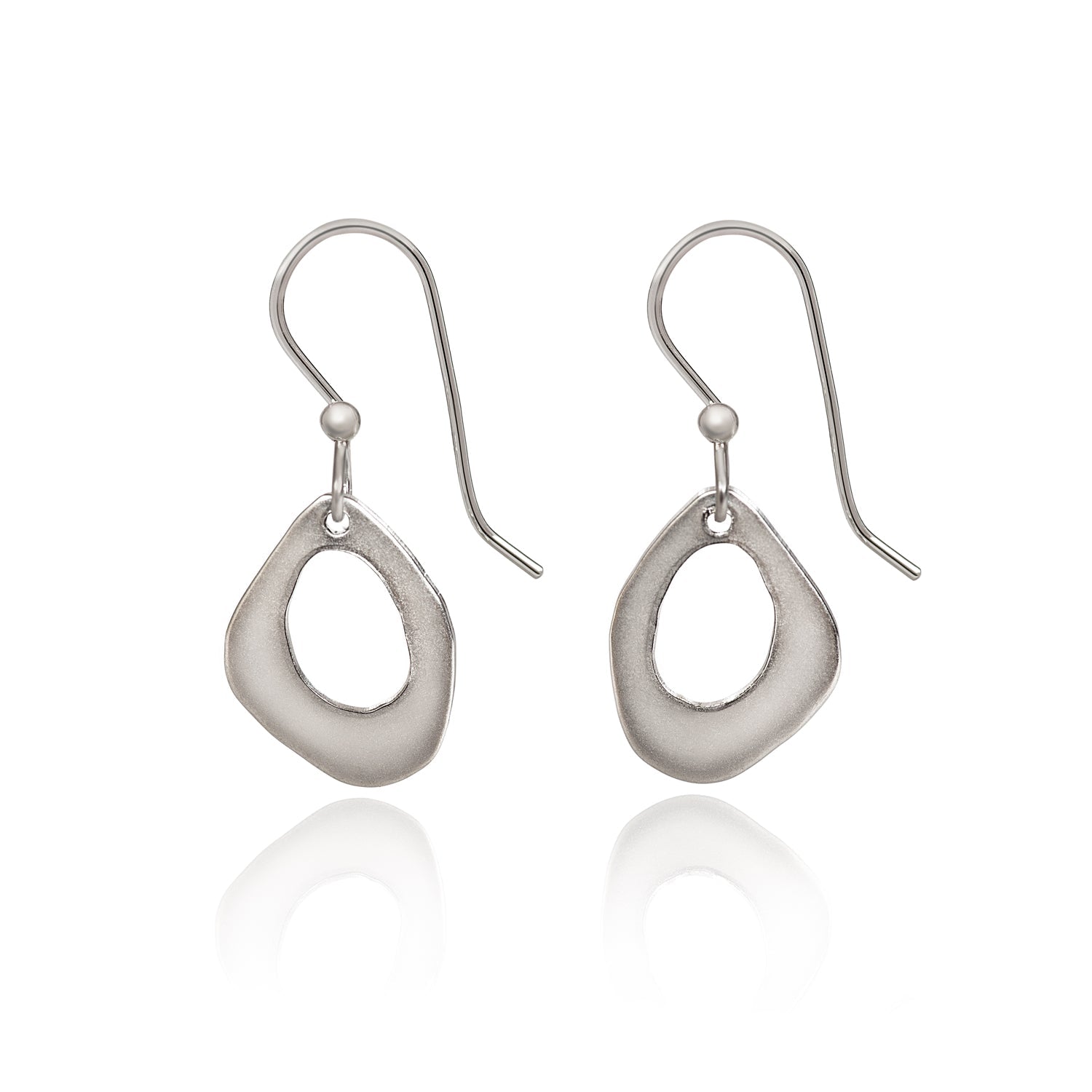 Silver Forest Open Organic Shaped Silver Earrings