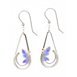 Silver Forest Open Teardrop Butterfly Earrings - Juli's Wearable Art